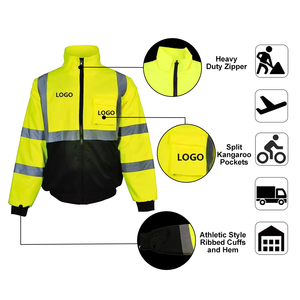 Chức năng chống thấm nước phản ánh khả năng hiển thị cao bảo hộ lao động mùa đông xây dựng an toàn Áo khoác mùa đông với logo - Product Image 3