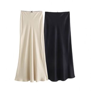 <b>Summer</b> 2025 Clothing Vendor Vintage Street Wear Fashion Ladies Casual Satin Leopard Printed Satin <b>Long</b> Women's <b>Skirt</b> - Product Image 1