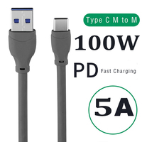 MOQ personalizado 10 USB a tipo C Cable cargador de teléfono móvil USB C PD 5A Cable de datos de carga rápida