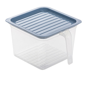 Food Storage Containers Rectangle With Handles And Lids Stackable For Fridge Freshness Preservation <b>Plastic</b> Food Container - Product Image 5
