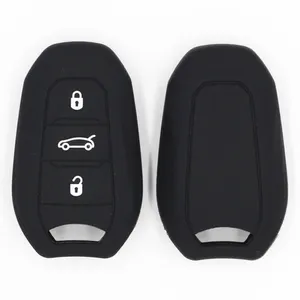 Silicone Bảo Vệ Key Fob Chìa Khóa Xe Bìa Đối Với Peugeot Citroen 2 Nút Xe Lật Key