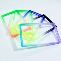 Protector de Parachoques Transparente de TPU con Degradado Mixto y Destellos de 2 Colores JO-V 0895 para Tarjetas Graduadas