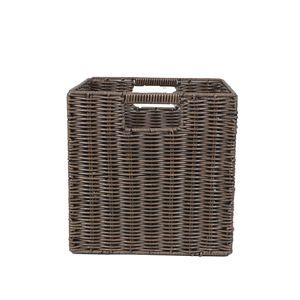 Cross-border Japanese-style imitation rattan woven <b>foldable</b> storage <b>basket</b>, customizable desktop snack, sundries, home and - Product Image 1
