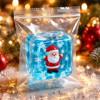 Jouet anti-stress en forme de bonhomme de neige de Noël, style influenceur, en maltose translucide, type cube de glace, à rebond lent, pour la décompression, à partir de 14 ans