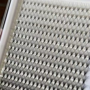 Pestañas Postizas Profesionales Hechas a Mano, Base Delgada, Premium 10D 0.05, Visón Sintético, Negro Mate Oscuro, Logotipo Personalizado, Extensiones de Pestañas Grandes - Product Image 1