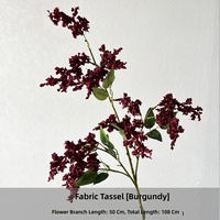 Fleurs artificielles en soie de lilas avec pompons, style TikTok, best-seller pour la décoration intérieure ; Fleurs de Sophora pour tables à manger ; Décoration florale de mariage