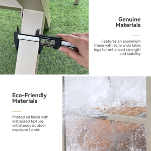 <span class=keywords><strong>Set</strong></span> da Pranzo 5 Pezzi per 4 Persone, Tavolo con Sedie in Legno, <span class=keywords><strong>Set</strong></span> Moderno e Compatto per Ristorante, Caffè, Brunch - Product Image 5