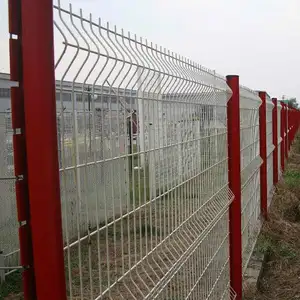 Leadwalking pemasok Panel pagar 3D, pagar jala kawat 3D melengkung yang dilas berkualitas tinggi ukuran pos 48mm x 2.5mm pagar 3D
