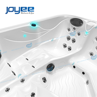 JOYEE Spa en acrylique pour 5 personnes, jacuzzi de luxe avec contrôle Gecko, hydro-massage extérieur