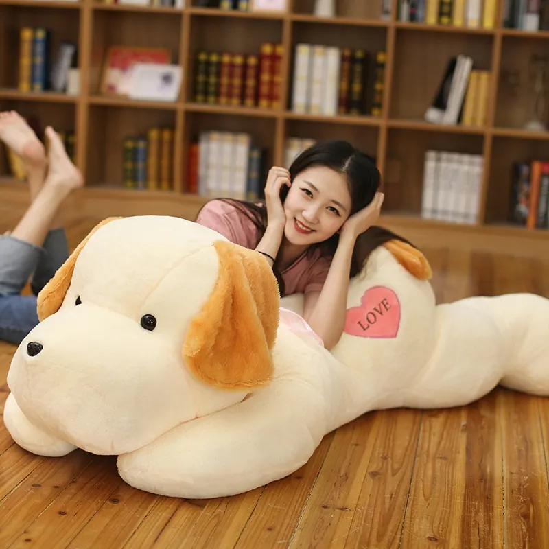 Classic Large Love Lying Dog Plush Toys Stuffed Animal Toys Dog Peluches Pillows Cushions Home Decor