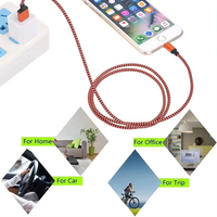 Cable cargador trenzado de nailon de 6 pies/2M, cable USB tipo C para todos los cables adaptadores de tipo C Android para Samsung para iPhone IOS