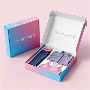 Tùy chỉnh được thiết kế thân thiện với môi trường Kraft sóng hình máy bay cứng nhắc hộp xử lý Matt cán biểu tượng bao bì vớ vận chuyển - Product Image 2