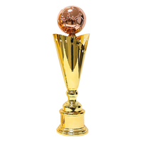 Trophée de basket-ball en métal créatif de grande taille Trophée de match de football Trophée de volley-ball personnalisé de haute qualité en métal cuivre argent or