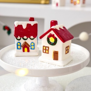 Giáng sinh sáng tạo macaroon <span class=keywords><strong>mini</strong></span> gốm đồ trang trí nhà phát sáng trang trí bàn trong trang trí Giáng sinh đầy màu sắc - Product Image 4