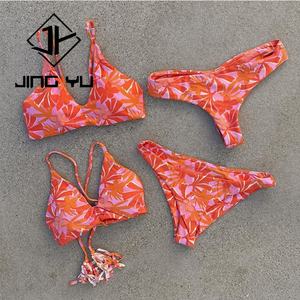 Bikini de Dos Piezas de Lujo para Mujer, Verano, Fabricante de Trajes de Baño, Bikini Personalizado de Nailon Reciclado Estampado - Product Image 2