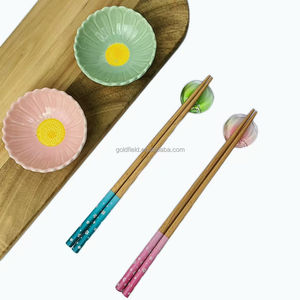 La série printemps saison série 2 paires de baguettes en bois du groupe <span class=keywords><strong>Sakura</strong></span> porte-condiments en verre parfait coffret cadeau d'affaires - Product Image 3