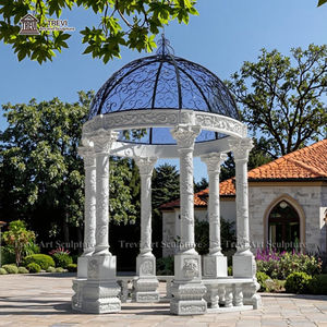 Padiglione in pietra di marmo grande Gazebo a colonna romana maniero esterno - Product Image 4
