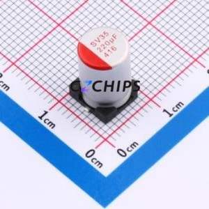 Condensateur solide JBLM2221M035D117RTM SMD, D8xL11.7mm ( Capacité : 220uF )( Précision : 20% Tension nominale : 35V ) - Product Image 1