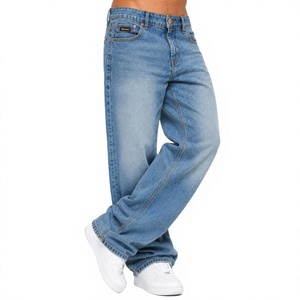 Jeans de Mezclilla Personalizados para Hombre al por Mayor, Pantalones Casuales de Corte Ajustado, Jeans de Algodón Elástico de Pierna Recta, Fábrica de Ropa de Marca Privada - Product Image 1
