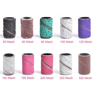 KADS 50 pièces Bandes de ponçage pour ongles avec tige métallique, pour lime à ongles électrique, grains 60/80/100/120/150/180/240/320 - Product Image 1
