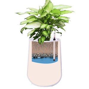 थोक पर्यावरण के अनुकूल प्लास्टिक फूल बर्तन स्वयं पानी पानी का स्तर संकेतक पारंपरिक डिजाइन टिकाऊ हल्के आंतरिक बॉक्स - Product Image 3