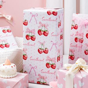 Papel de Regalo Rosa Fresa HOMERAL de 17 Pulgadas x 32.8 Pies, Papel de Regalo Reversible para Baby Shower, Cumpleaños, Despedida de Soltera - Product Image 2