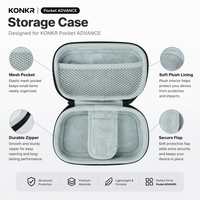 Sac de rangement pour console de jeu en EVA rigide, étui de transport pour KONKR Pocket ADVANCE, pochette de protection antichoc avec fermeture éclair pour console portable rétro