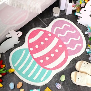 <span class=keywords><strong>Tapis</strong></span> de bain antidérapant avec imprimé lapin de Pâques, <span class=keywords><strong>tapis</strong></span> de sol absorbant et doux pour salon, chambre à coucher, salle de bain, paillasson - Product Image 1