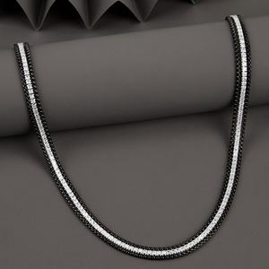 Collares en capas, gargantillas y cadenas de tenis con incrustaciones de circonitas para mujer y niña, joyería de acero inoxidable de moda para mujer, hecho en China - Product Image 1