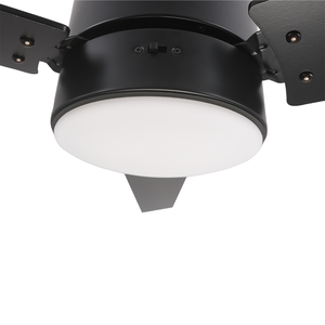 <span class=keywords><strong>Ventilateur</strong></span> de plafond avec lumière et chaîne de traction Luminaire contemporain de 52 pouces avec ampoules LED incluses Tige descendante en acier moderne avec 3 pales - Product Image 5
