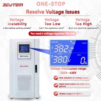 Stabilisateur de tension triphasé 120 KVA, haute précision de stabilisation, forte capacité de charge, largement utilisé dans les domaines industriels