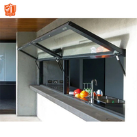 Fenêtre à battant vertical en alliage d'aluminium avec vérin à gaz et moustiquaire magnétique pour cuisine