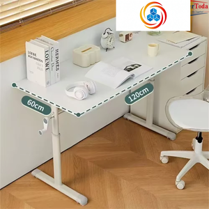 Escritorio Multifuncional Moderno de Madera Maciza con Diseño de Altura Ajustable, Ecológico y Duradero, para Estudio en Casa o Computadora - Product Image 3