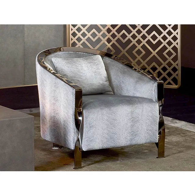 Nordische Luxus Holzrahmen Leder Stoff bequeme Esszimmers ofas Stühle C-Form Paare Sessel Curved Back Chair