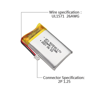 סוללות ליתיום איכותיות UFX <span class=keywords><strong>902540</strong></span> <span class=keywords><strong>3.7v</strong></span> 900mAh GPS ליפו נטענות סוללת ליתיום פולימר במבצע - Product Image 3