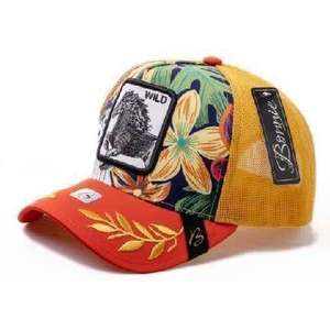 Cappello Trucker Bovnie a 6 Pannelli con Rete, Ricamo, Regolabile, Unisex, Stile Street, Primavera Estate, Casual - Product Image 1