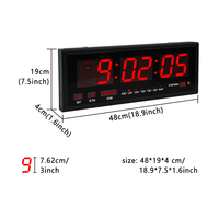 Reloj de Pared Digital con Pantalla Grande, Calendario Electrónico, Temperatura, Fecha y Día para Hogar de Ancianos, Hospital, Vestíbulo