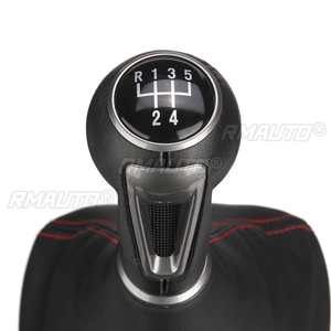 Poignée de levier de vitesses de voiture MT 5/6 vitesses avec soufflet en cuir PU pour Seat Leon 2006 2007 2008 2009 2010 2011 2012 - Product Image 4