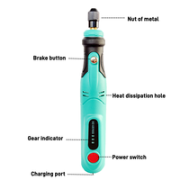 308 Mini Machine de gravure et de meulage électrique USB charge sans fil pour vernis à ongles bijoux polissage alimenté par batterie
