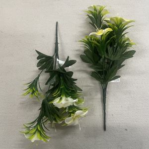 Livraison rapide pour la décoration de mariage <span class=keywords><strong>et</strong></span> de la maison, 6 têtes, sophistiquées, en matériau PE, fleurs artificielles en forme d'œuf, <span class=keywords><strong>frangipanier</strong></span>, faux plumeria - Product Image 2