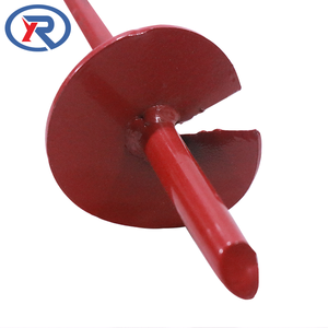 Ancres de terre robustes en acier métallique peint en rouge pour poteaux et piquets agricoles, utilisées pour le forage au <span class=keywords><strong>sol</strong></span> - Product Image 4