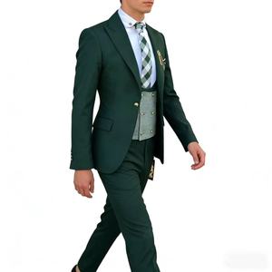 Trajes de <span class=keywords><strong>Boda</strong></span> Italianos al por Mayor para Hombre, <span class=keywords><strong>Traje</strong></span> de 3 Piezas, <span class=keywords><strong>Traje</strong></span> Verde a Cuadros, <span class=keywords><strong>Traje</strong></span> Slim Fit para Hombre, Esmoquin, <span class=keywords><strong>Traje</strong></span> de Novio - Product Image 1