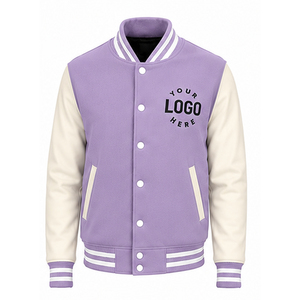 Eco-Friendly Breathable Winter Wear Letterman <b>Jacket</b> Manufacturer OEM Wholesale Stand Front Simple Polyester <b>Men</b> Varsity <b>Jacket</b> - Product Image 1