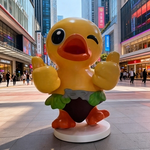 งานประติมากรรมเรซิ่นรูปเป็ดสั่งทำพิเศษ CS239 สำหรับตกแต่งห้างสรรพสินค้า สนามเด็กเล่น พื้นที่อยู่อาศัย จัดสวน และการตลาดงานอีเว้นท์ - Product Image 6