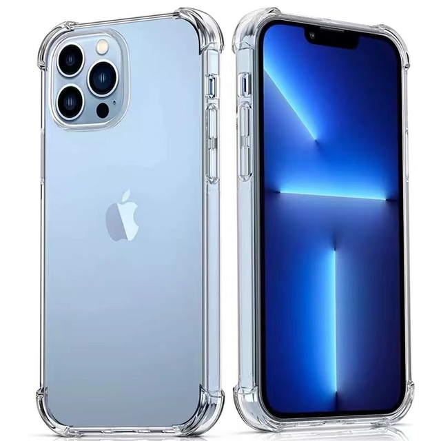 Four Corners Prevent Falling Clear Cell Phone CaseTransparent TPU PC High clear Mobile Cell Phone Covers Cases for iPhone 14 Pro