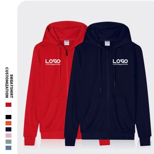 Nouveau design, logo personnalisé, veste à capuche zippée en coton pour garçons et hommes, grandes tailles, sweat-shirts décontractés, vêtements d'extérieur, vente en gros - Product Image 2