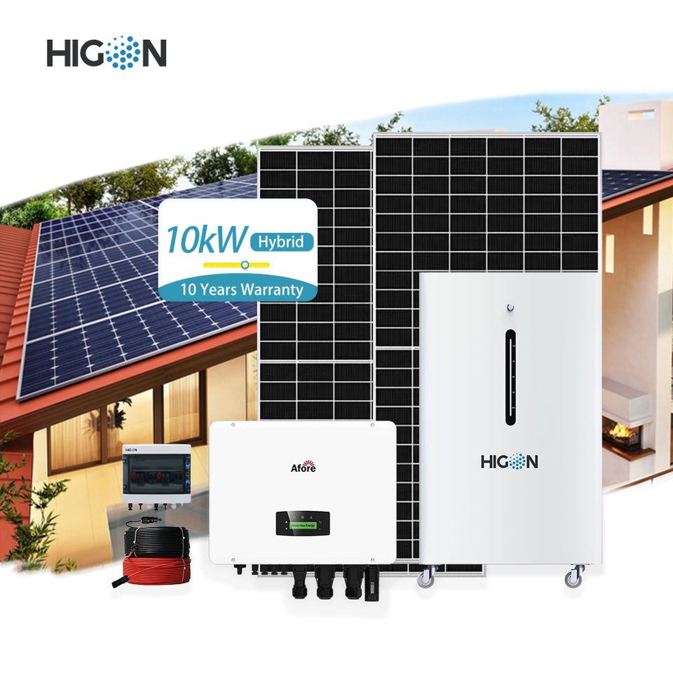 Complete Hybrid Solar System Home Power 10kW 20kW 30kW 50kW Solar Panel ...