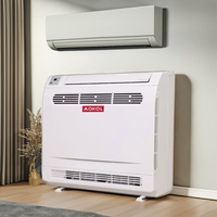 Inverter DC 18000BTU EU 5,6 kW, pompa panas sumber udara sistem terpisah, pendingin udara penggunaan ruang bertenaga AC R32, pemanas pendingin suhu rendah