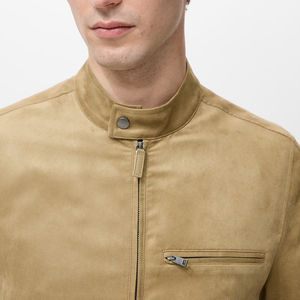 Men's Winter High Street <b>Suede</b> <b>Leather</b> <b>Jacket</b> New Arrival OEM Custom Men <b>Suede</b> <b>Leather</b> <b>Jacket</b> With Low MOQ - Product Image 4
