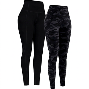 High Waist Women Leggings Full Length Solid Color Stretch Breathable Quick Dry <b>Tummy</b> <b>Control</b> Sporty Yoga Pants - Product Image 1
